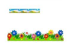 Материали за декорация - Апликация градинка с цветя 55370