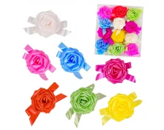 Материали за декорация - Сатенени рози 12бр 84979