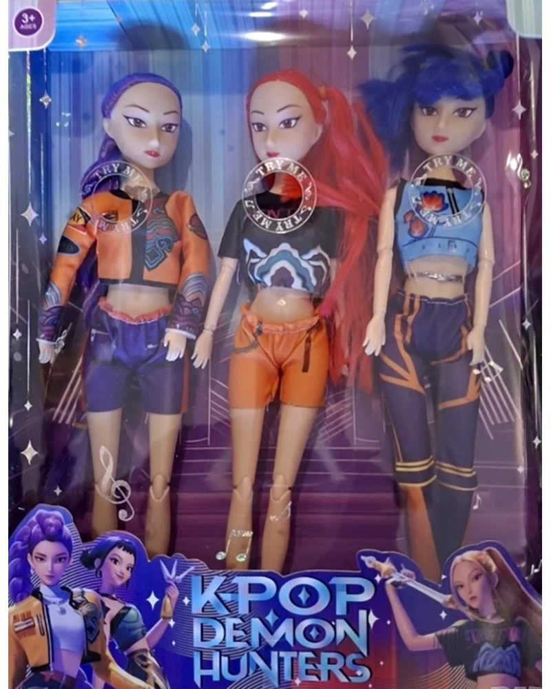 Комплект K-Pop музикални кукли Руми Мира Зоуи 30 см