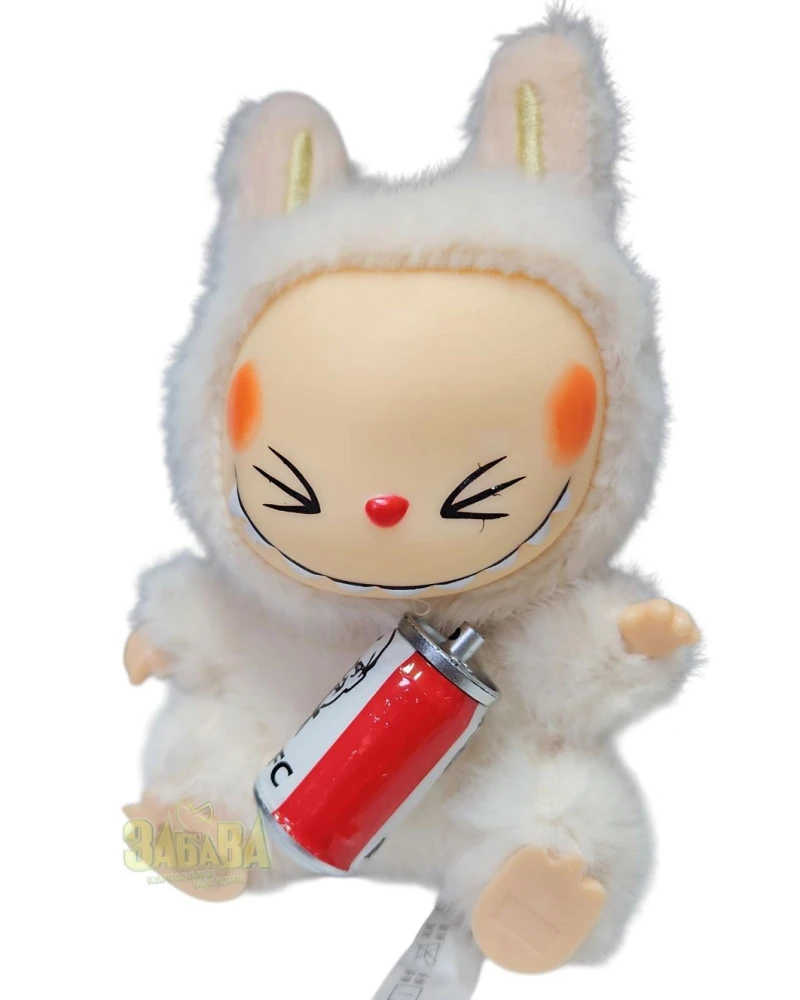 Плюшена кукла Labubu - серия Coca-Cola, 12 см