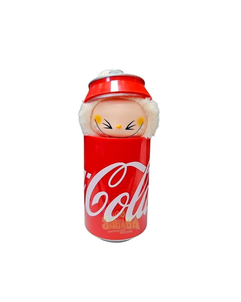 Плюшена кукла Labubu, серия Coca-Cola - Кола Кенче, 12 см