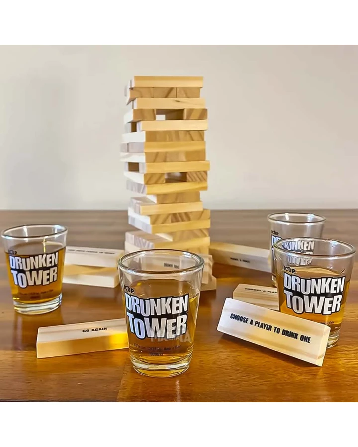 Настолна игра Дженга с шотове Drunken Tower за възрастни