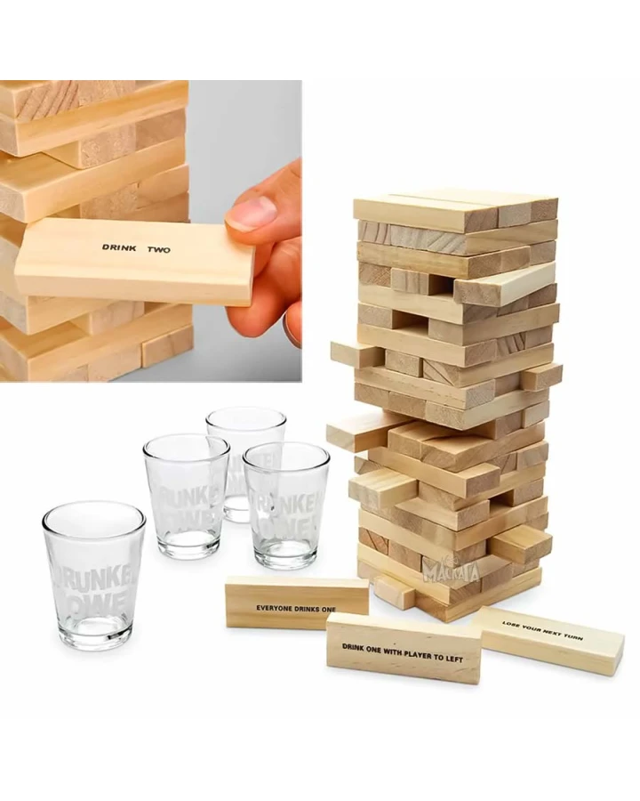 Настолна игра Дженга с шотове Drunken Tower за възрастни