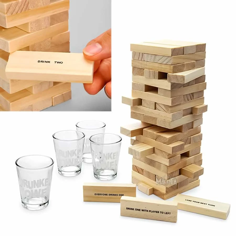 Настолна игра Дженга с шотове Drunken Tower за възрастни