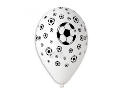 Балони с щампа - футболни топки 5бр