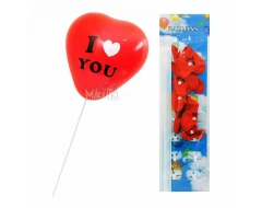 Парти сет от балони сърца I Love You - 8 бр