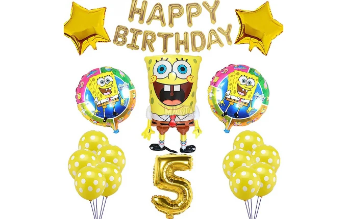 Парти сет от блони Спондж Боб Happy Birthday - 29бр