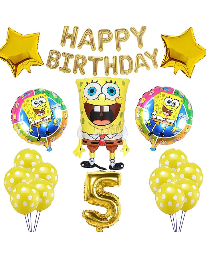Парти сет от блони Спондж Боб Happy Birthday - 29бр