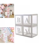 Комплект кутии за балони - Baby в бял цвят