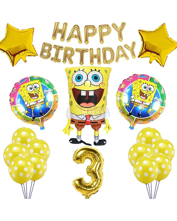 Парти сет от блони Спондж Боб Happy Birthday - 29бр