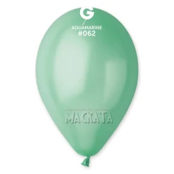 Балони металик в цвят аквамарин GM110 5бр