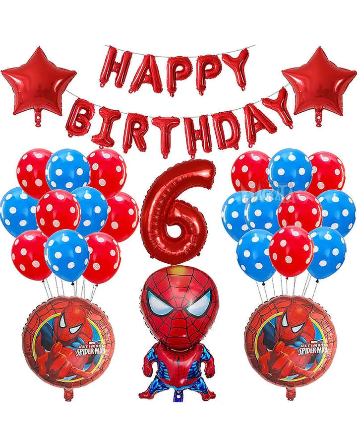 Парти сет от балони със Спайдърмен Happy Birthday - 39бр