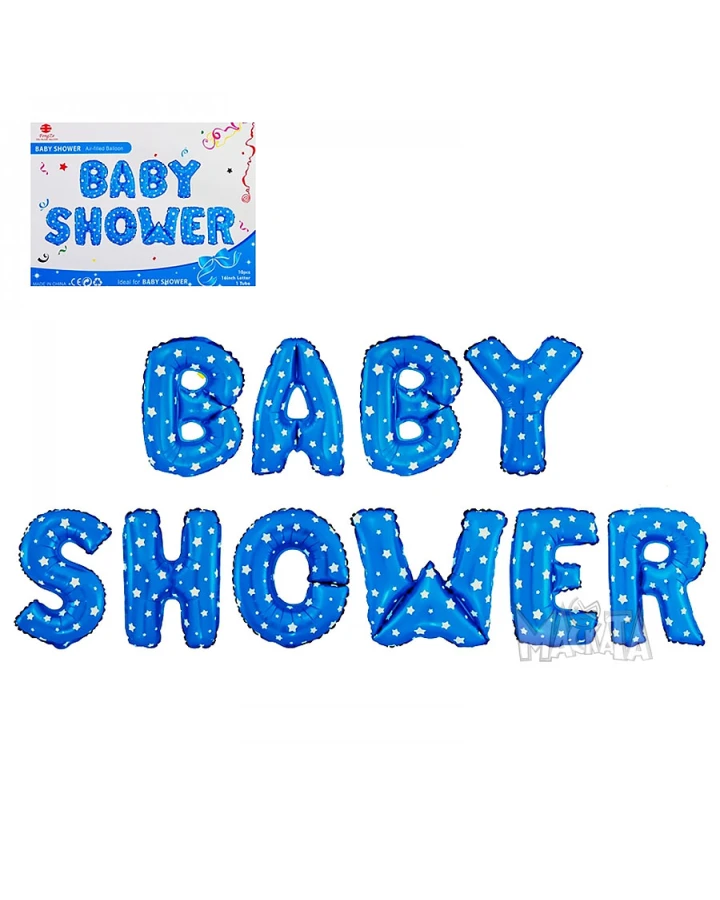 Фолиеви балони - Надпис Baby shower за момче