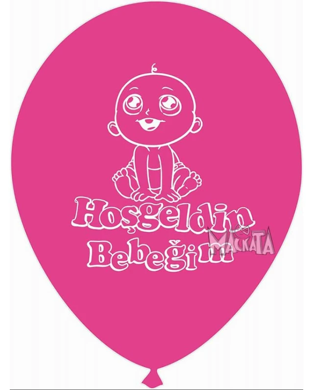 Балони за бебе с щампа - Hoşgeldin bebeğim 5бр