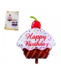 Фолиев балон - Кексче с надпис Happy Birthday Фолиев балон - Кексче с надпис Happy Birthday