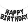 Фолиеви балони - Букви HAPPY BIRTHDAY в черен цвят