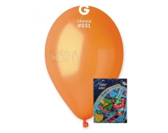 Пакет балони металик в оранжев цвят GM110 100бр