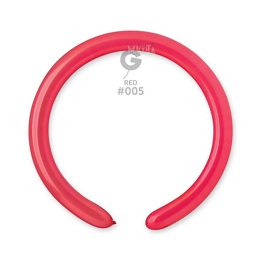 Моделиращи балони в  светлочервен цвят - 5бр