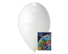 Пакет балони в бял цвят G110 100бр