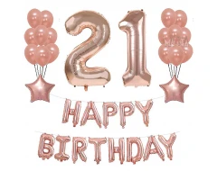 Парти сет от балони Happy Birthday лукс - 37бр