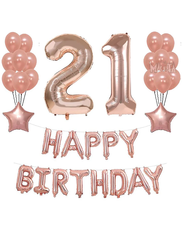 Парти сет от балони Happy Birthday лукс - 37бр