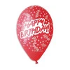 Балони с щампа - Happy Birthday с конфети 5бр