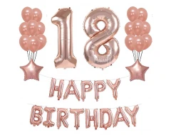 Парти сет от балони Happy Birthday лукс - 37бр