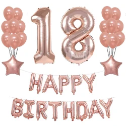Парти сет от балони Happy Birthday лукс - 37бр