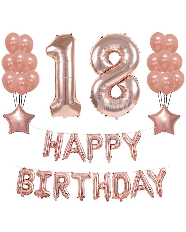 Парти сет от балони Happy Birthday лукс - 37бр