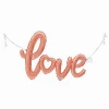 Фолиев голям балон с надпис Love в цвят розово злато за парти украса