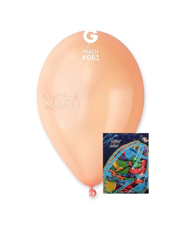 Пакет балони металик в цвят праскова GM110 100бр