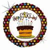 Фолиев кръгъл малък балон - Happy Birthday