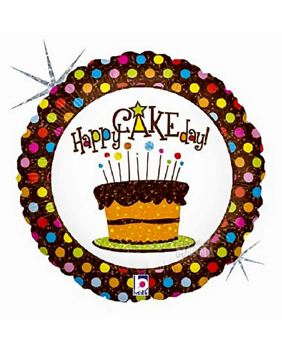 Фолиев кръгъл малък балон - Happy Birthday
