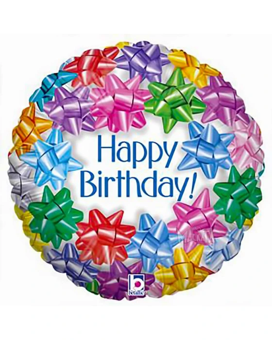 Фолиев кръгъл малък балон - Happy Birthday
