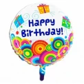Фолиев кръгъл малък балон - Happy Birthday