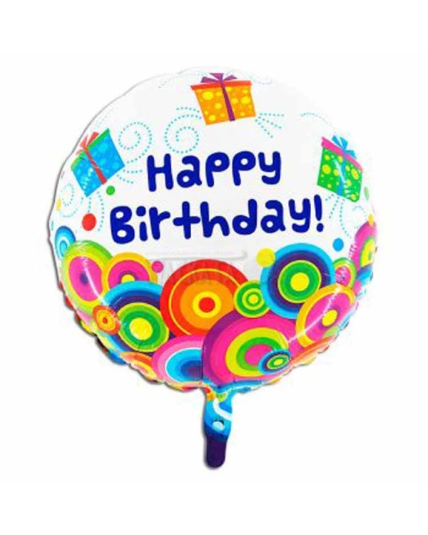 Фолиев кръгъл малък балон - Happy Birthday