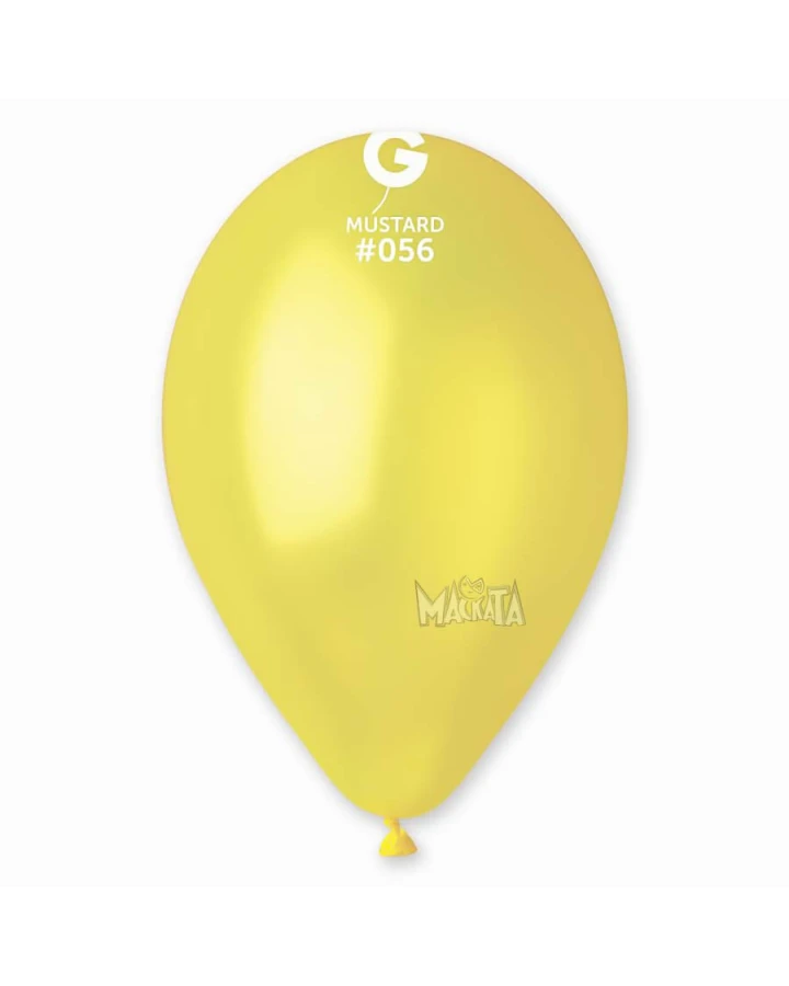 Балони металик в цвят горчица GM110 5бр