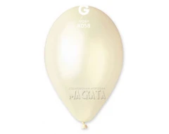 Балони металик в цвят слонова кост GM110 5бр