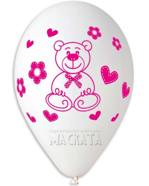 Балони за бебе с щампа - Baby girl 5бр