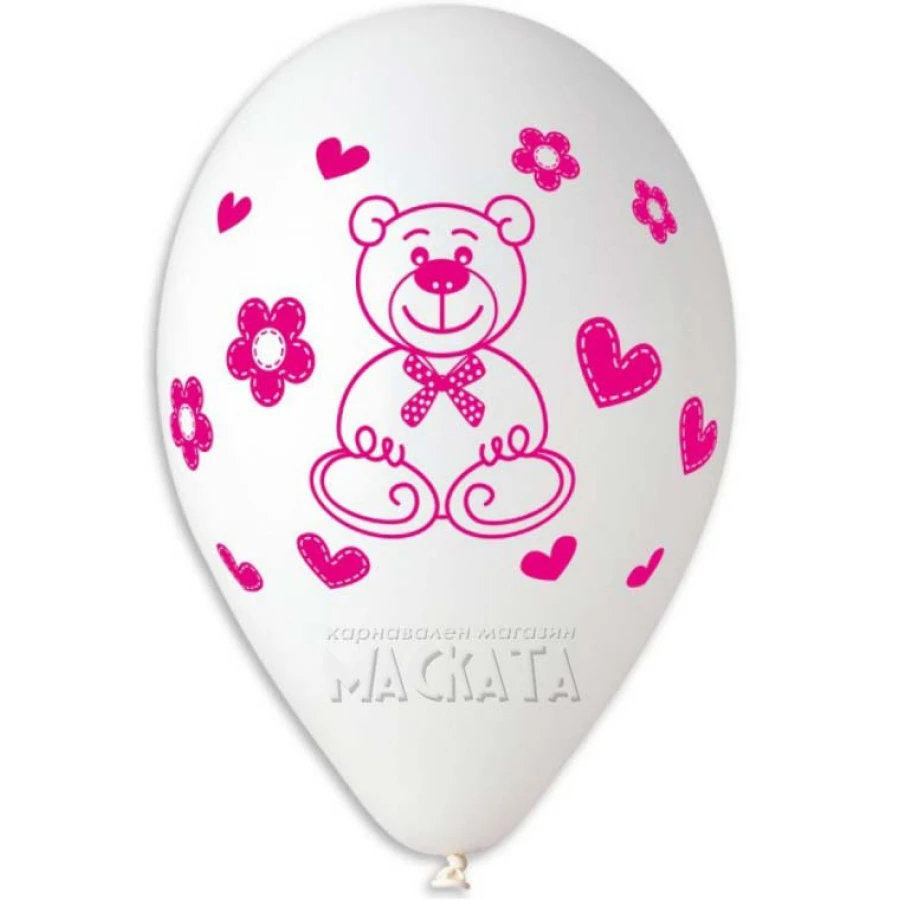 Балони за бебе с щампа - Baby girl 5бр
