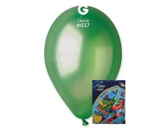 Пакет балони металик в зелен цвят GM110 100бр
