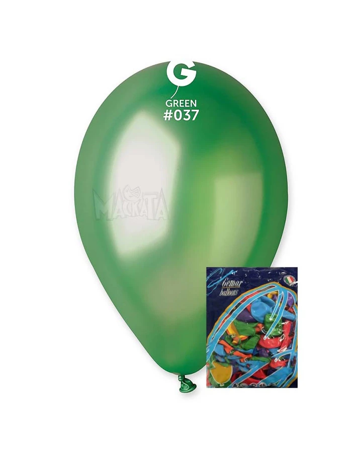 Пакет балони металик в зелен цвят GM110 100бр