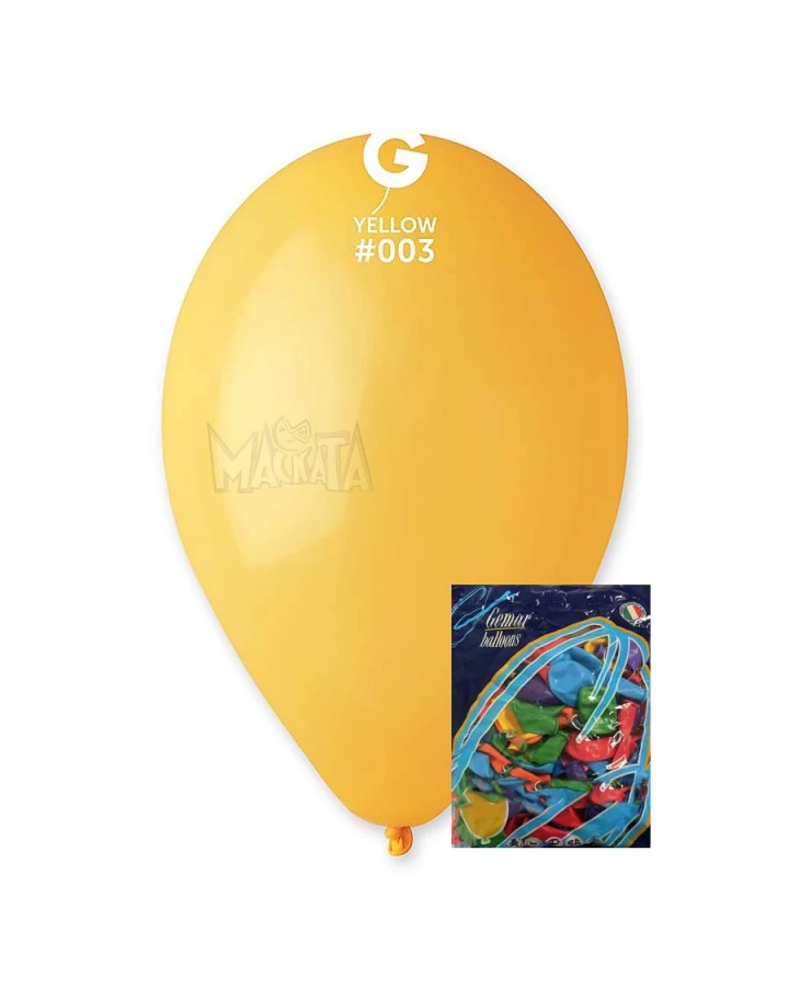 Пакет балони в тъмножълт цвят G110 100бр