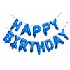 Фолиеви балони - Букви HAPPY BIRTHDAY син цвят