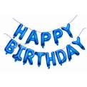 Фолиеви балони - Букви HAPPY BIRTHDAY син цвят