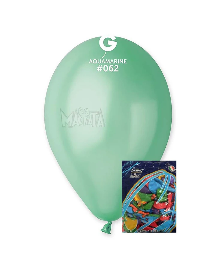 Пакет балони металик в цвят аквамарин GM110 100бр