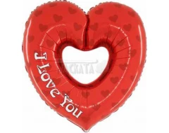 Фолиев балон сърце - I Love You