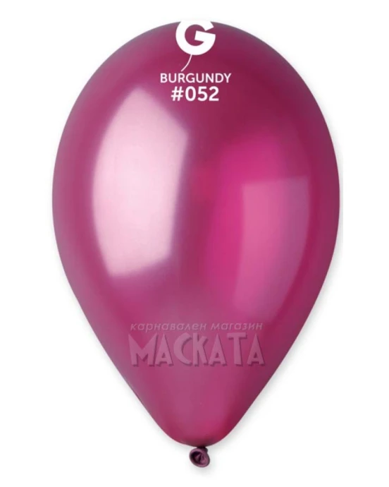 Балони металик в цвят бургунди GM110 5бр