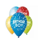 Балони с щампа - Birthday Boy 5бр Балони с щампа - Birthday Boy 5бр