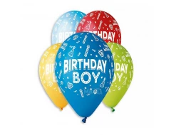 Балони с щампа - Birthday Boy 5бр